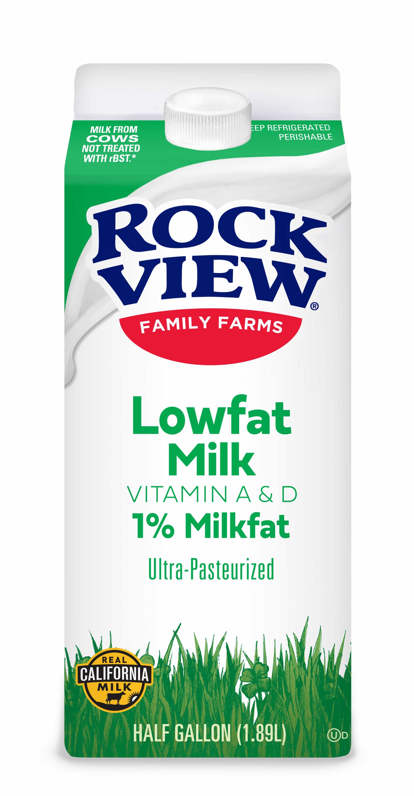 Rockview Lowfat Milk 1%- 1/2 gallon